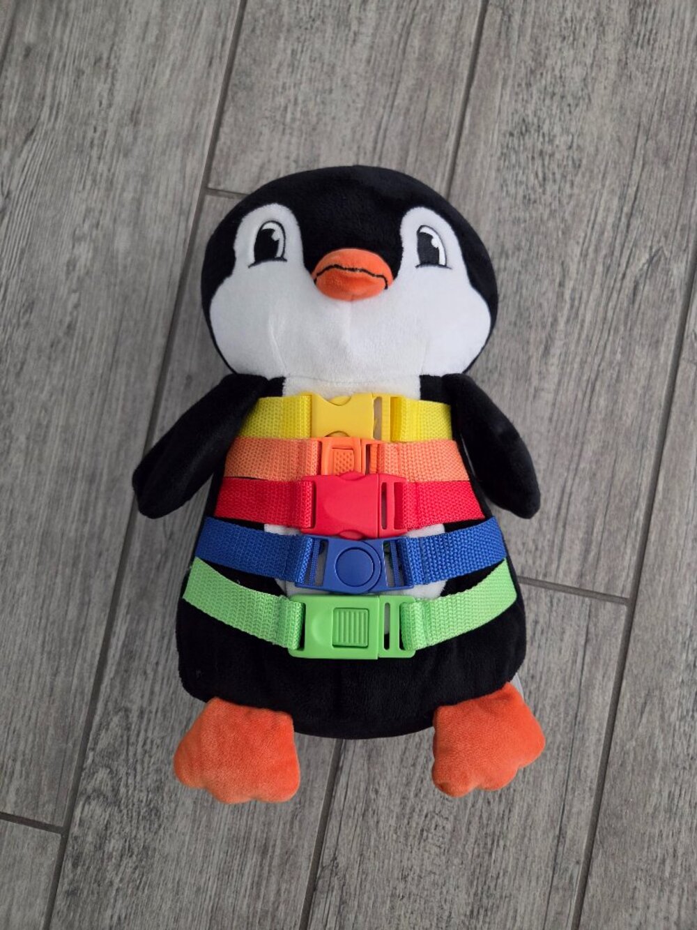 Buckle Toys Blizzard Penguin Plush Learning Toy Black Multicolor